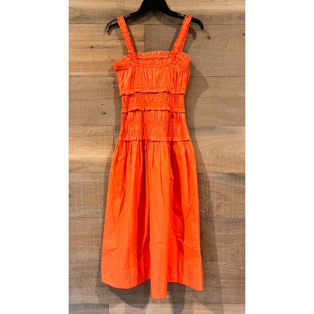 Eliza J Orange Cotton Midi Sundress size 4 - Picture 5 of 7